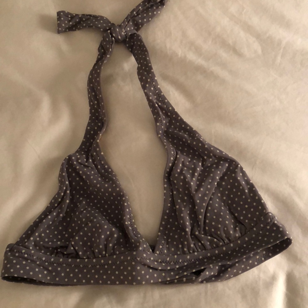 Jcrew polka dot halter bikini top